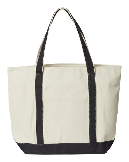 XL Zippered Cotton Canvas Resort Tote - 6108