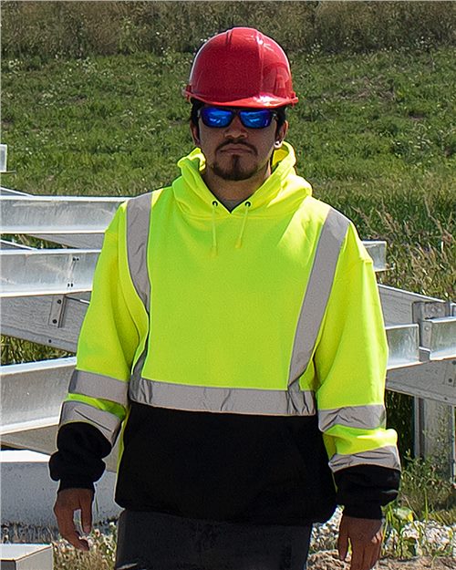 Unisex Hi-Vis Hooded Sweatshirt - 11006