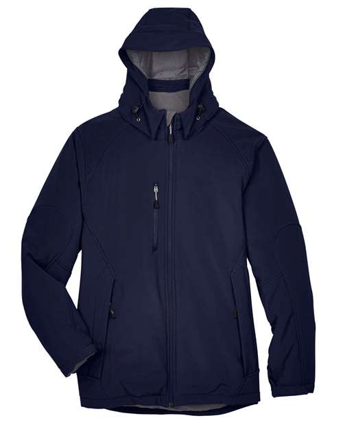 Men's Glacier Insulated Three-Layer Fleece Soft Shell Hood Jacket with Detachable Hood - 14177
