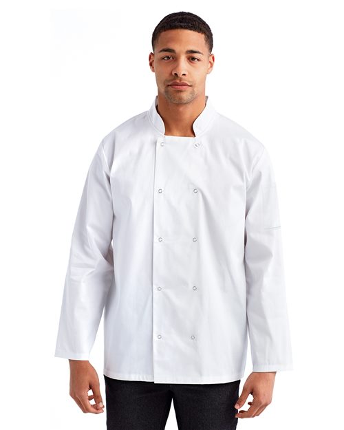 Unisex Ten Studded Front Chef Coat - 12987