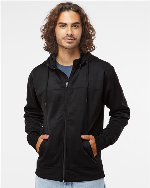 Unisex Poly-Tech Full-Zip Hooded Sweatshirt - 1831