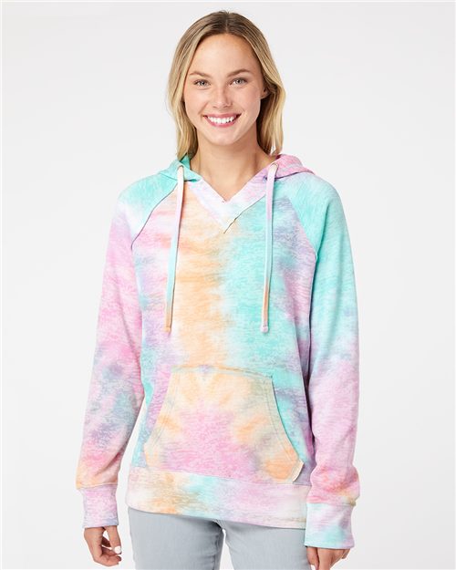 Women’s Courtney Burnout V-Notch Hooded Sweatshirt - 2100