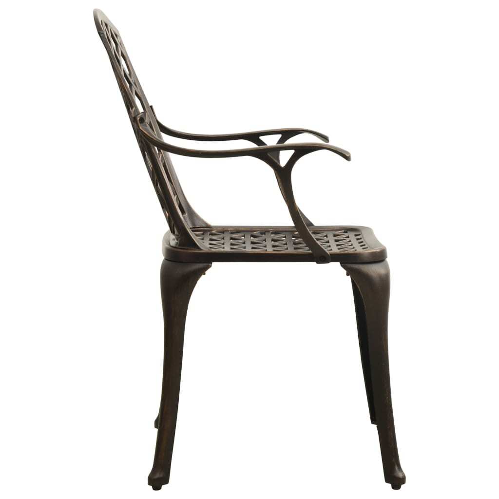 3 Piece Bistro Set Cast Aluminum Bronze