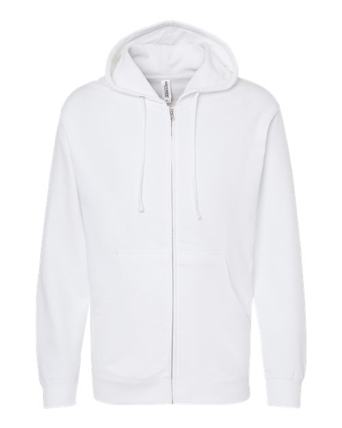 Unisex Midweight Full-Zip Hooded Sweatshirt - 1829