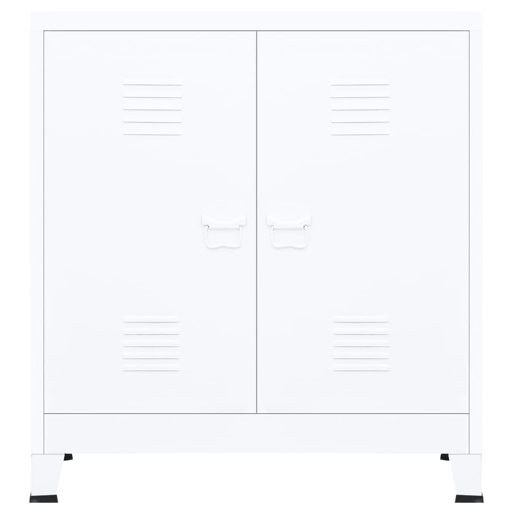 Industrial Storage Chest White 35.4"x15.7"x39.4" Steel