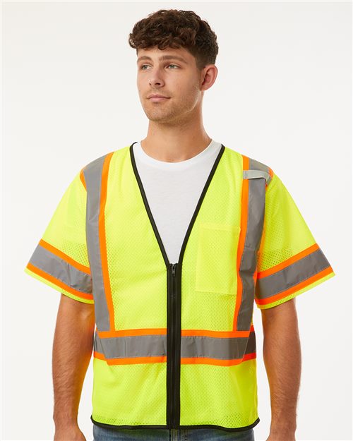 Unisex Class 3 Mesh Zippered Vest - 5814