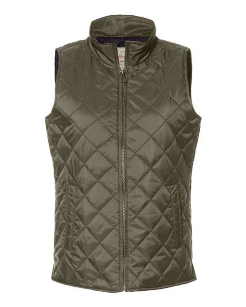 Women's Vintage Diamond Quilted Vest - 8570