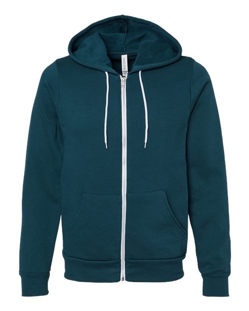 Unisex Sponge Fleece Full-Zip Hoodie Sweatshirt - 2769