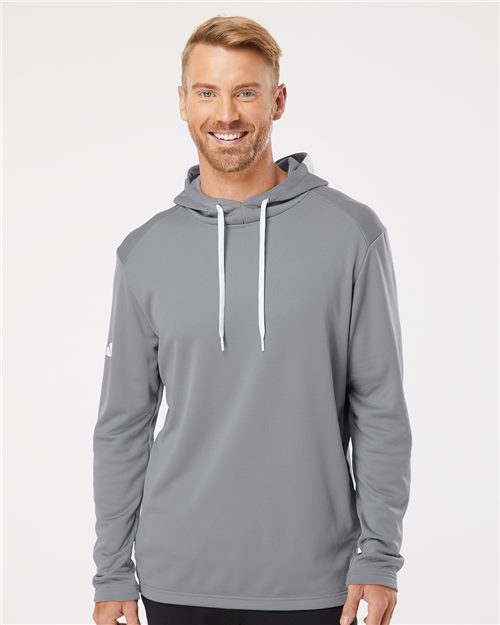 Men's Textured Mixed Media Midweight Hooded Sweatshirt - 10214