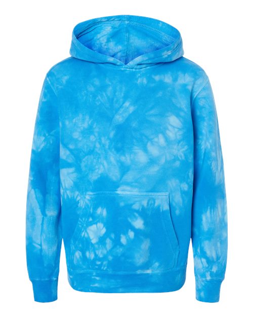 Youth Midweight Tie-Dyed Hooded Sweatshirt - 11131