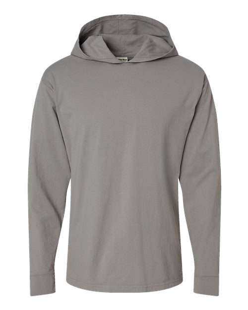 Unisex Garment-Dyed Jersey Hooded Long Sleeve T-Shirt - 11285