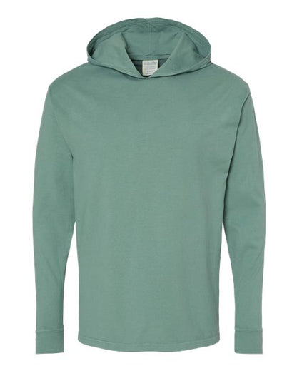 Unisex Garment-Dyed Jersey Hooded Long Sleeve T-Shirt - 11285