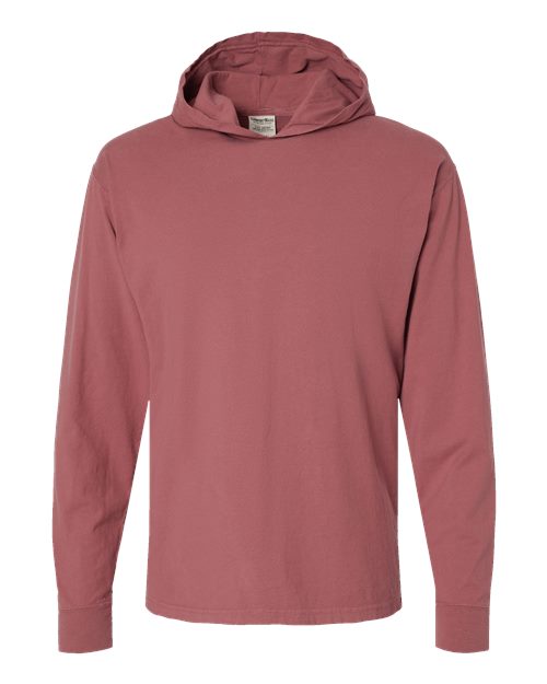 Unisex Garment-Dyed Jersey Hooded Long Sleeve T-Shirt - 11285