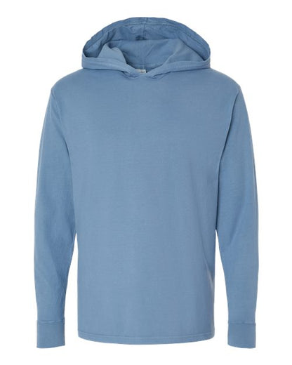 Unisex Garment-Dyed Jersey Hooded Long Sleeve T-Shirt - 11285
