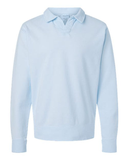 Unisex Garment-Dyed Polo Collar Sweatshirt - 11687