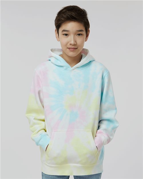 Youth Midweight Tie-Dyed Hooded Sweatshirt - 11131