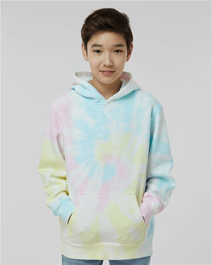 Youth Midweight Tie-Dyed Hooded Sweatshirt - 11131