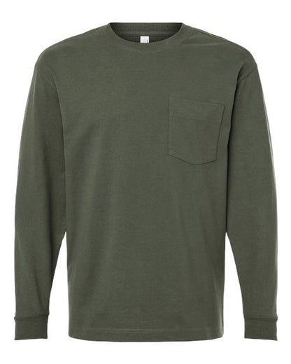 Unisex Super Heavyweight Long Sleeve Pocket Tee - 12438