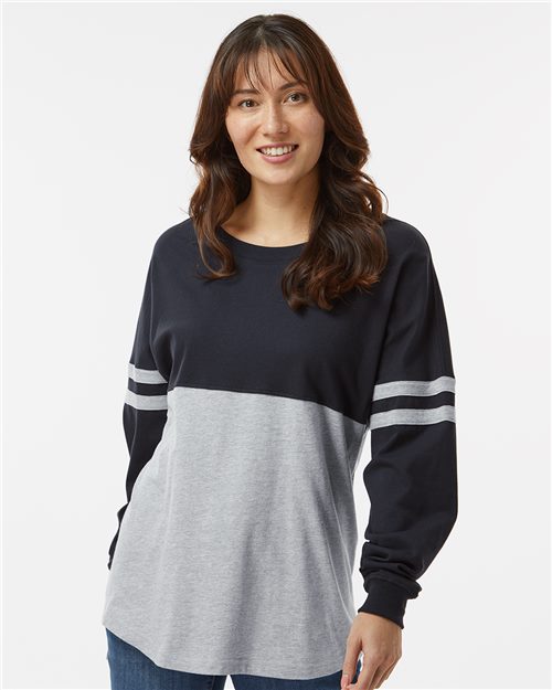Women's Pom Pom Long Sleeve Jersey T-Shirt - 11542