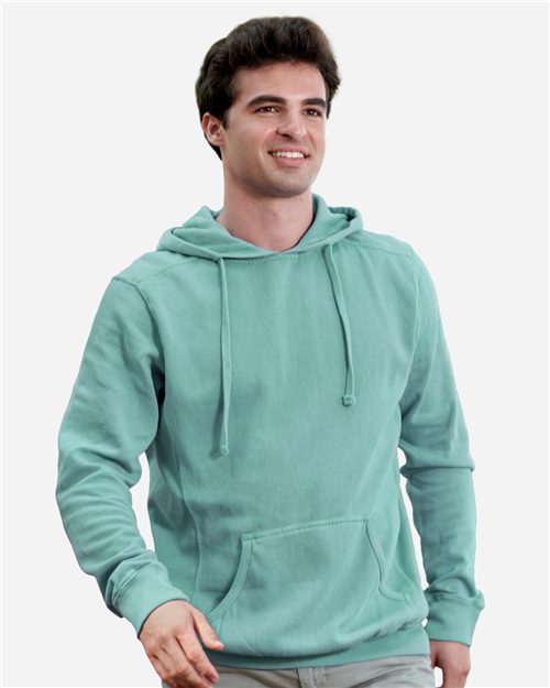 Unisex Pigment-Dyed Fleece Hooded Sweatshirt - 11764