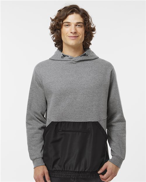 Unisex Mixed Media Hooded Sweatshirt - 11768