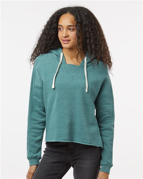 Women's Angel Fleece Crop Hooded Sweatshirt - 11769