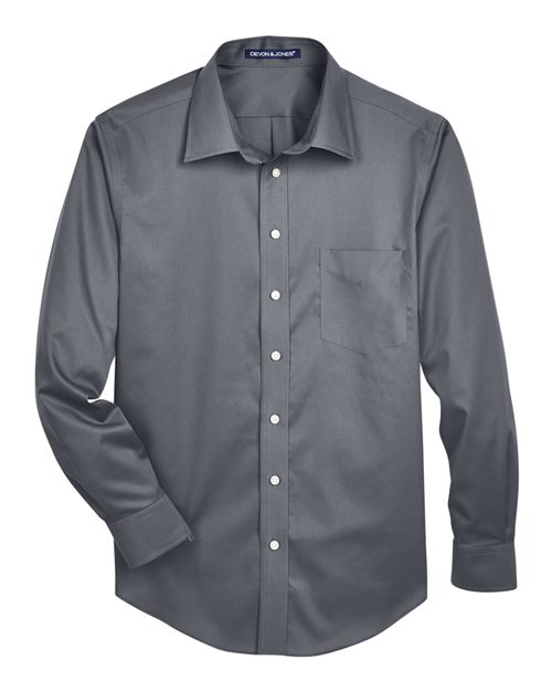 Men's Crown Collection® Solid Stretch Twill Woven Dress Shirt - 13239