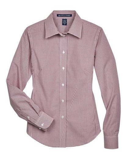 Women's Crown Collection® Gingham Check Woven Dress Shirt - 13243