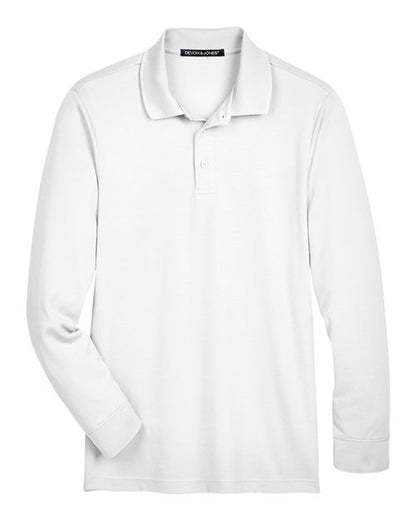 Men's CrownLux Performance® Plaited Long Sleeve Polo - 13263