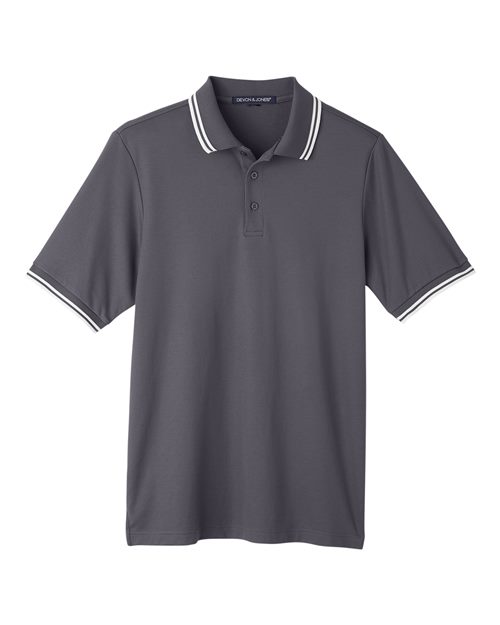 Men's CrownLux Performance® Plaited Tipped Polo - 13273