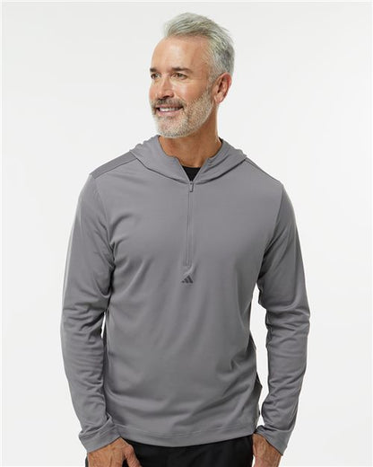 Men's Lightweight Quarter-Zip Hooded Pullover - 11963