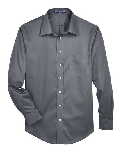 Men's Tall Crown Collection® Solid Stretch Twill Woven Dress Shirt - 13336