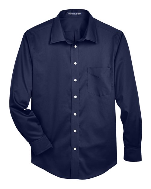 Men's Tall Crown Collection® Solid Stretch Twill Woven Dress Shirt - 13336