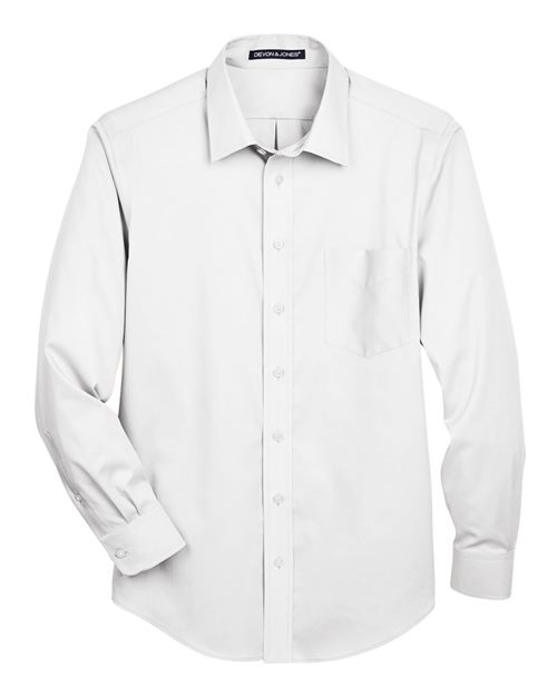 Men's Tall Crown Collection® Solid Stretch Twill Woven Dress Shirt - 13336