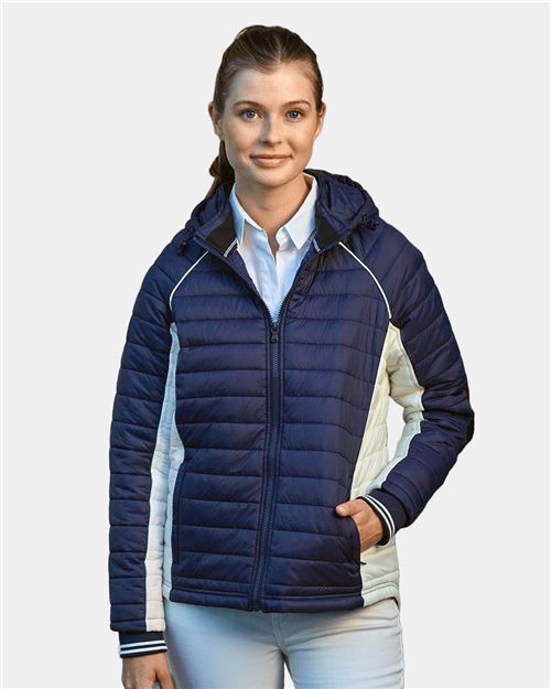 Women's Nautical Mile Hooded Puffer Jacket - 12005