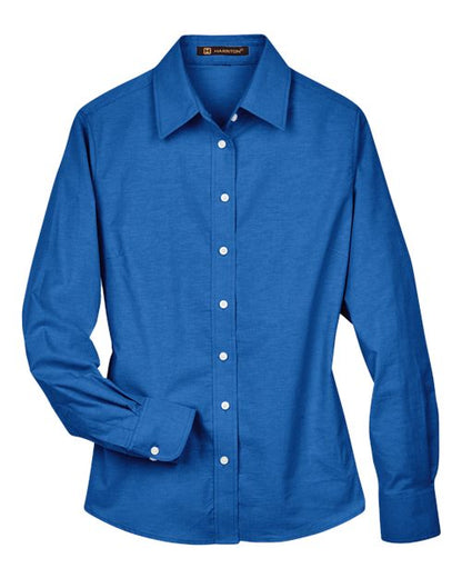 Women's Long Sleeve Oxford Dress Shirt - 14204
