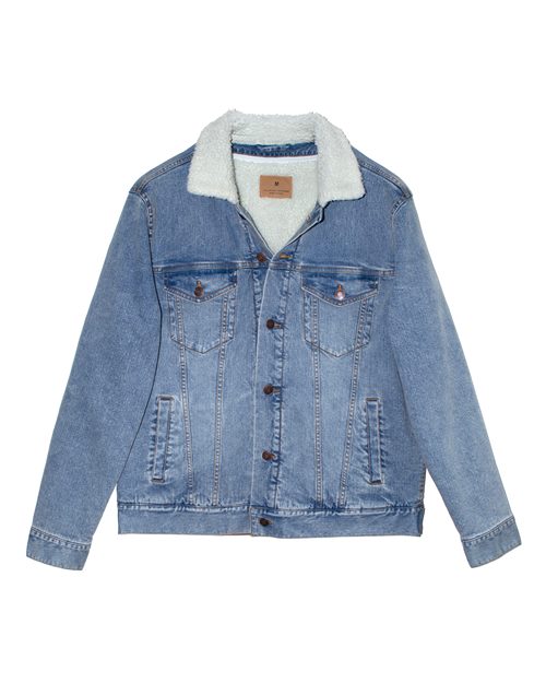Unisex Sherpa-Lined Denim Jacket - 14372
