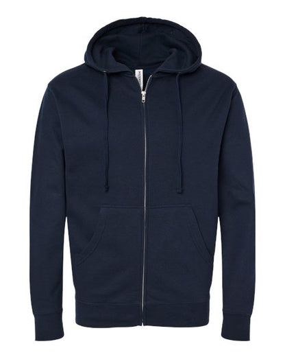 Unisex Midweight Full-Zip Hooded Sweatshirt - 1829
