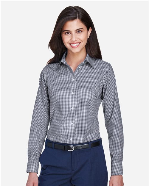 Women's Crown Collection® Gingham Check Woven Dress Shirt - 13243
