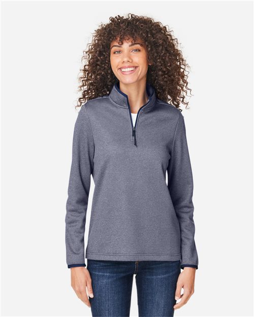 Women's Venture Heathered Stripe Quarter-Zip Pullover - 13267