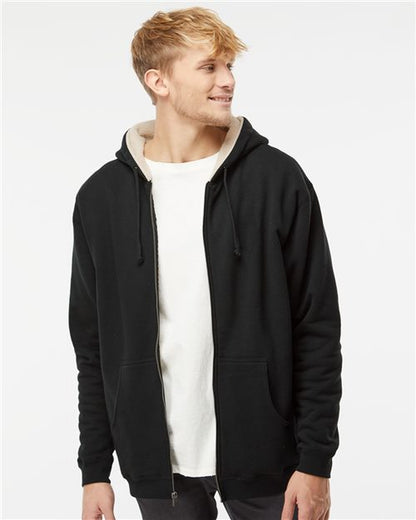 Men's Sherpa-Lined Full-Zip Hooded Sweatshirt - 1349