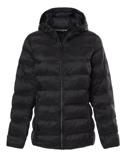 Women's Lightweight Poly-filled Hooded Puffer Jacket - 16219