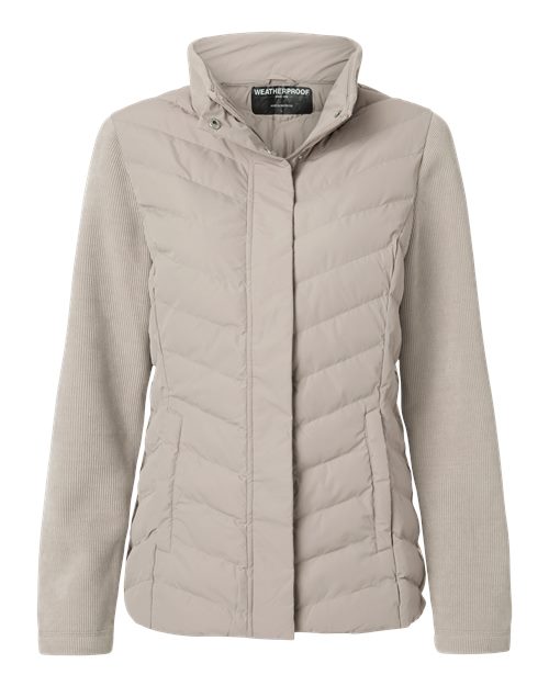 Women's Mixed Media Chevron Jacket - 16222
