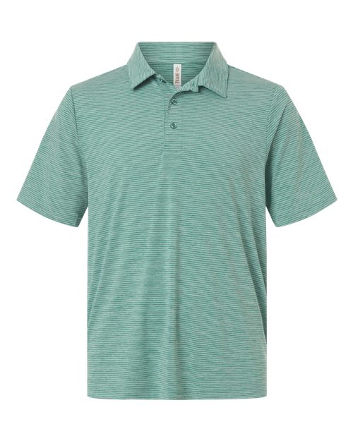 Men's Relay Heathered Stripe Polo - 16386