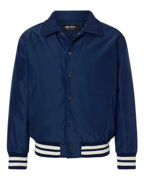 Unisex Collared Varsity Jacket - 16325