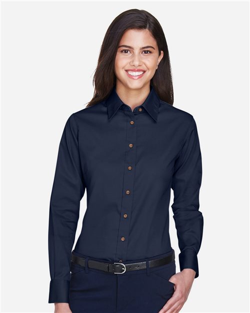 Women's Easy Blend™ Long Sleeve Twill Dress Shirt with Stain-Release - 13841