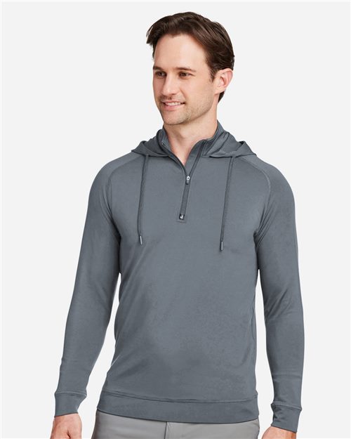 Unisex Vandyke Quarter-Zip Hooded Pullover - 13892