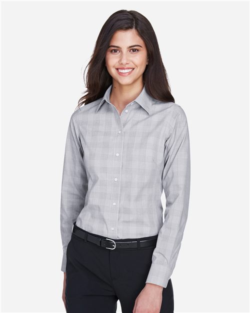 Women's Crown Collection® Glen Plaid Woven Dress Shirt - 13922