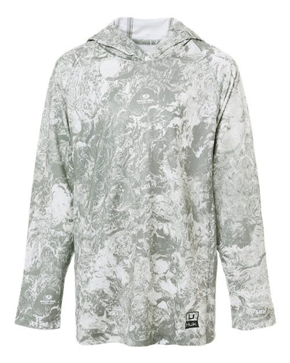 Youth Pursuit Mossy Oak Printed Hooded Long Sleeve T-Shirt - 16838