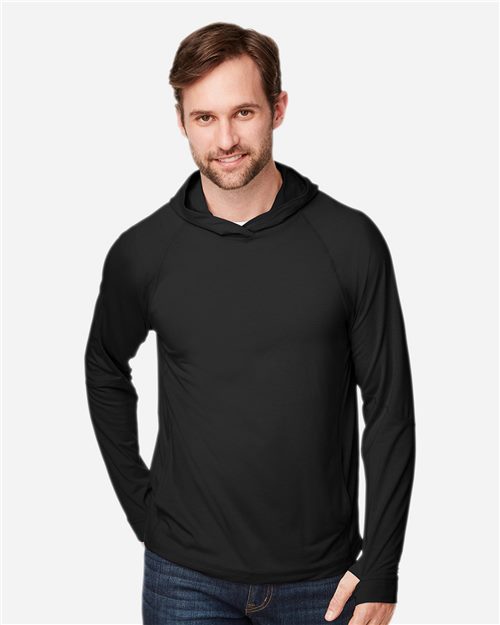 Unisex JAQ Stretch Performance Hooded Long Sleeve T-Shirt - 14108